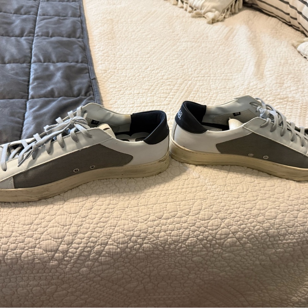 P448 White and Gray Men's Sneakers